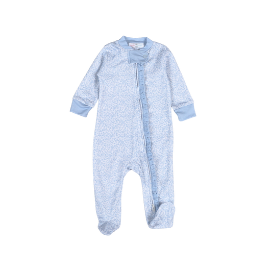 Ivy Floral Zipper Footie