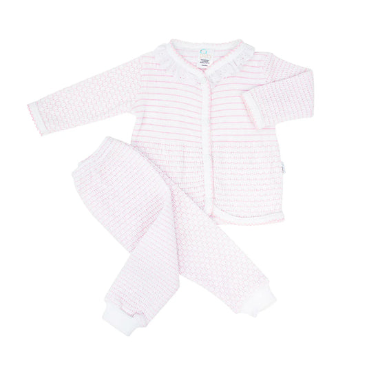 Paty Knit Eyelet Legging Set - Pink
