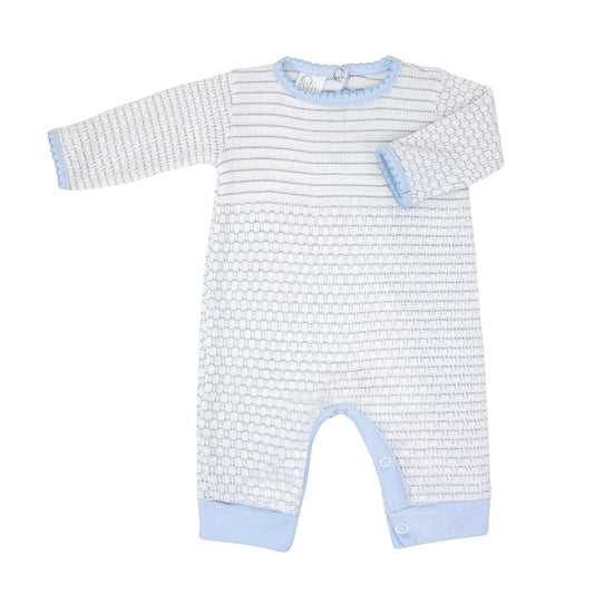 Paty Knit Romper - Grey/Blue