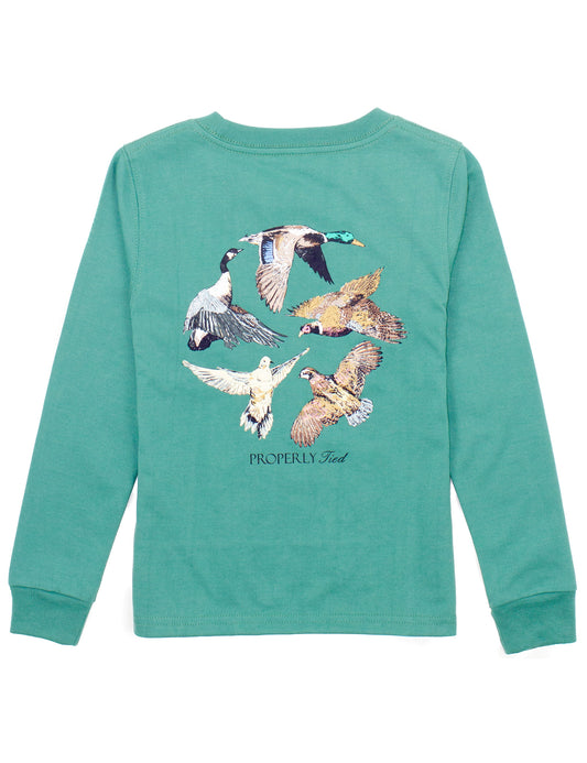 Teal Flock LS Tshirt