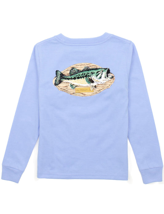 Light Blue Bass Mount LS Tshirt