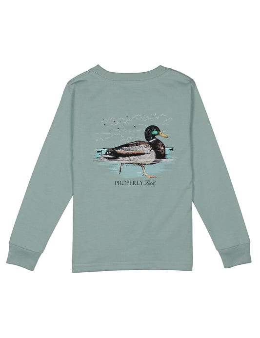 Boys Swimming Mallard LS Marine Mist