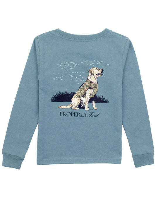 Steel Blue Good Boy LS Tshirt