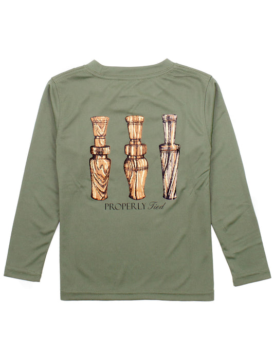 Performance Tee LS Duck Calls Olive