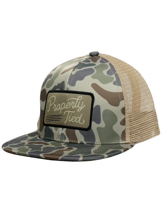 Boys Sportsman Trucker Hat Vintage Camo