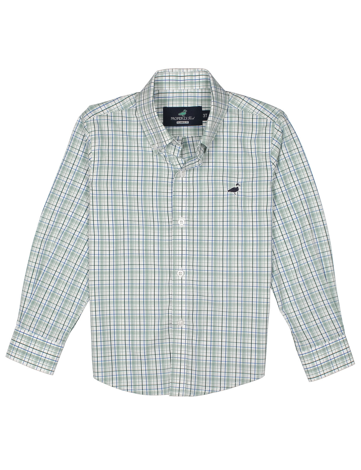 Boys Seasonal Sportshirt - Sage Stream