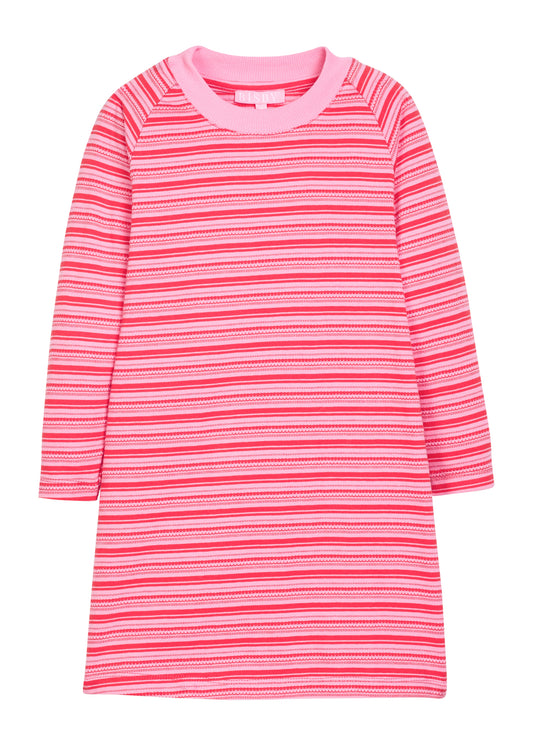 Long Sleeved T-Shirt Dress - Cambridge Stripe
