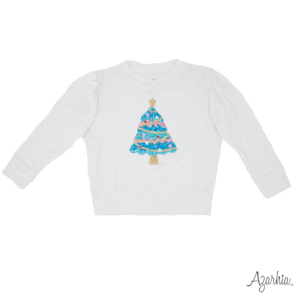 Velvet Sequin Christmas Tree Sweatshirt