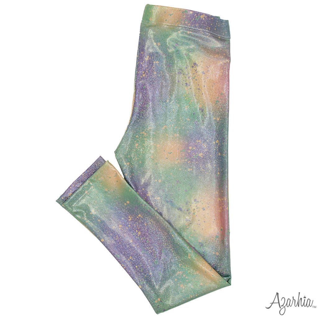 Mardi Gras Shimmer Splatter Legging