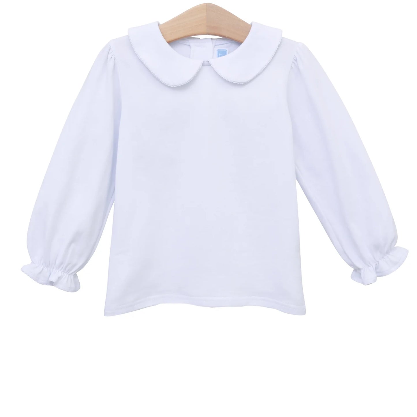 Girls Knit Peter Pan Collar LS Top