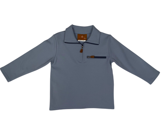Kingston 1/4 Zip Pullover – Blue