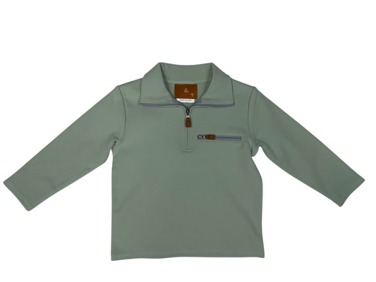 Kingston 1/4 Zip Pullover – Sage