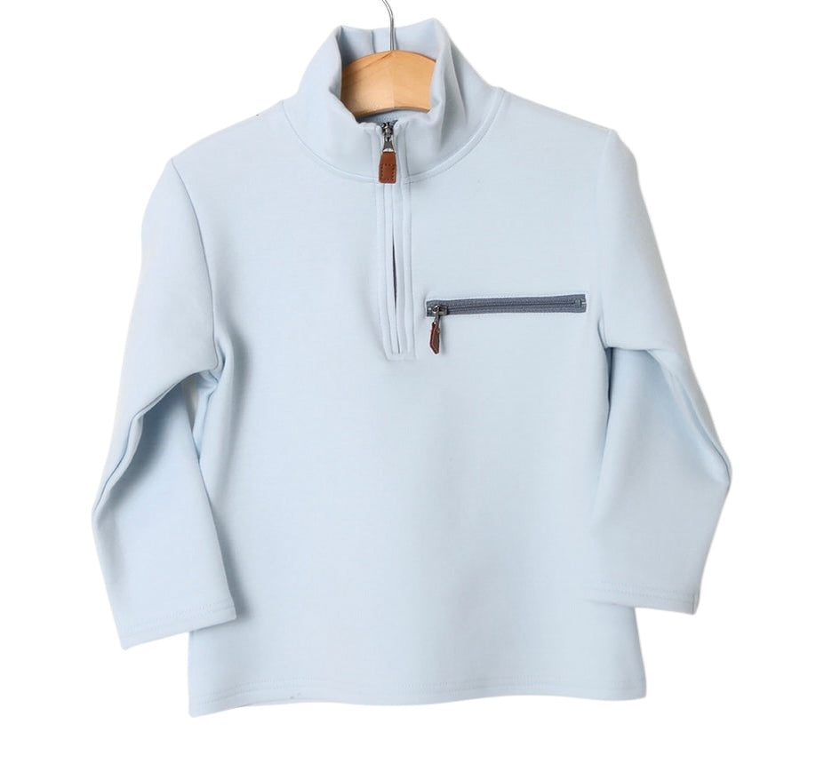 Kingston 1/4 Zip Pullover - Light Blue