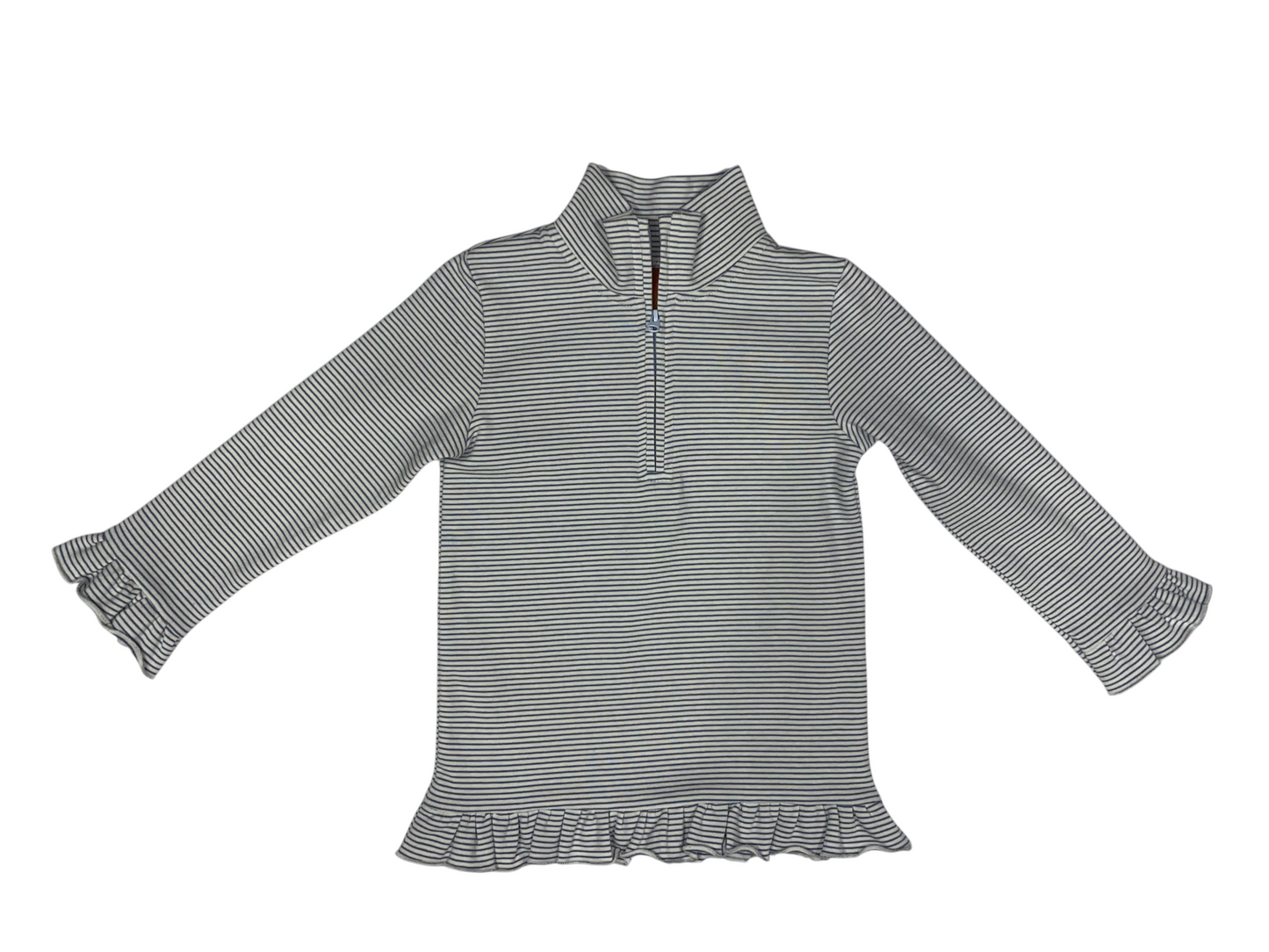 Ellie 1/4 Zip Pullover – Blue Stripe