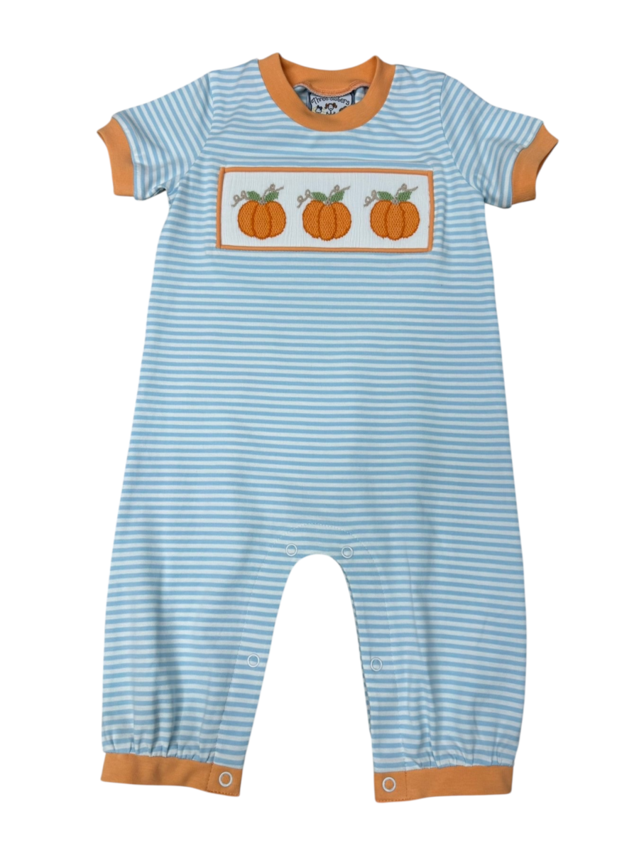 Boys Autumn Harvest Smocked Romper
