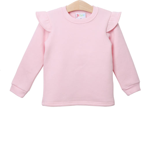 Light Pink Ruffle Sweatshirt