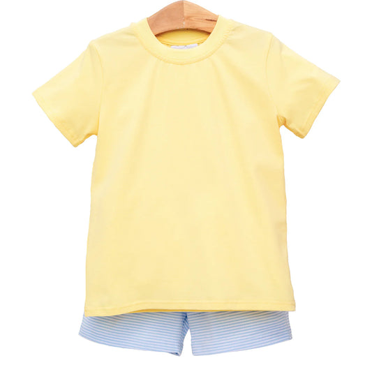 Drew Short Set - Yellow/Blue Stripe