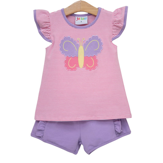 Butterfly Kisses Ruffle Short Set