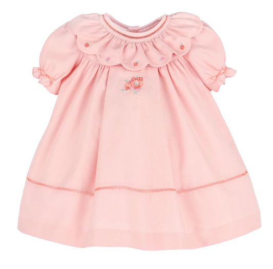 Pumpkin Ruffle Dress - Peach