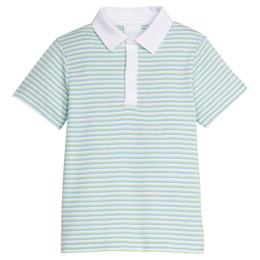 Short Sleeve Polo - Greenview Stripe