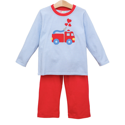 Firetruck Valentine Pant Set