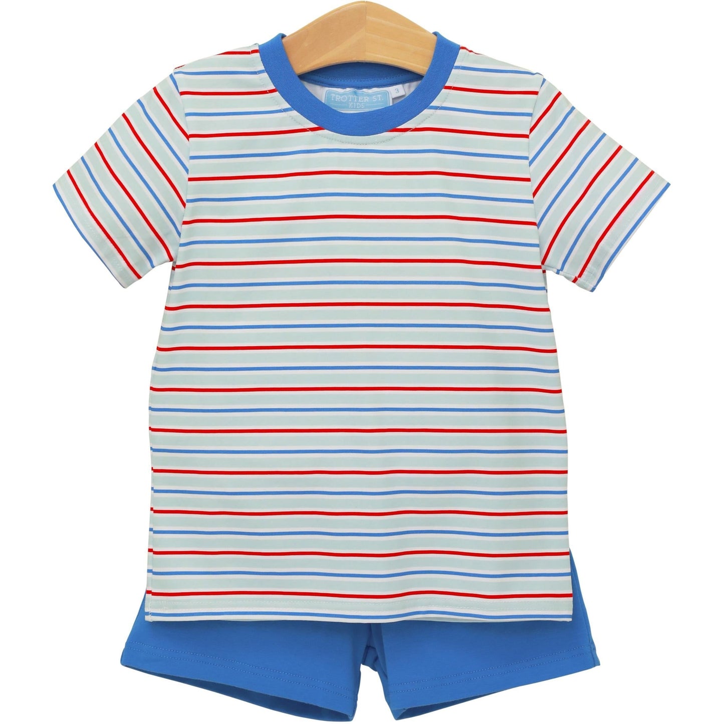 Drew Short Set- Patriotic Stripe
