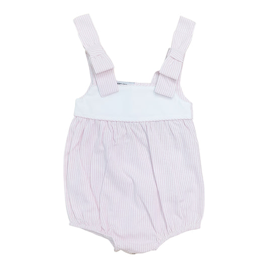 Pink Stripe Bow Shoulder Bubble