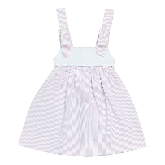 Pink Stripe Bow Shoulder Dress