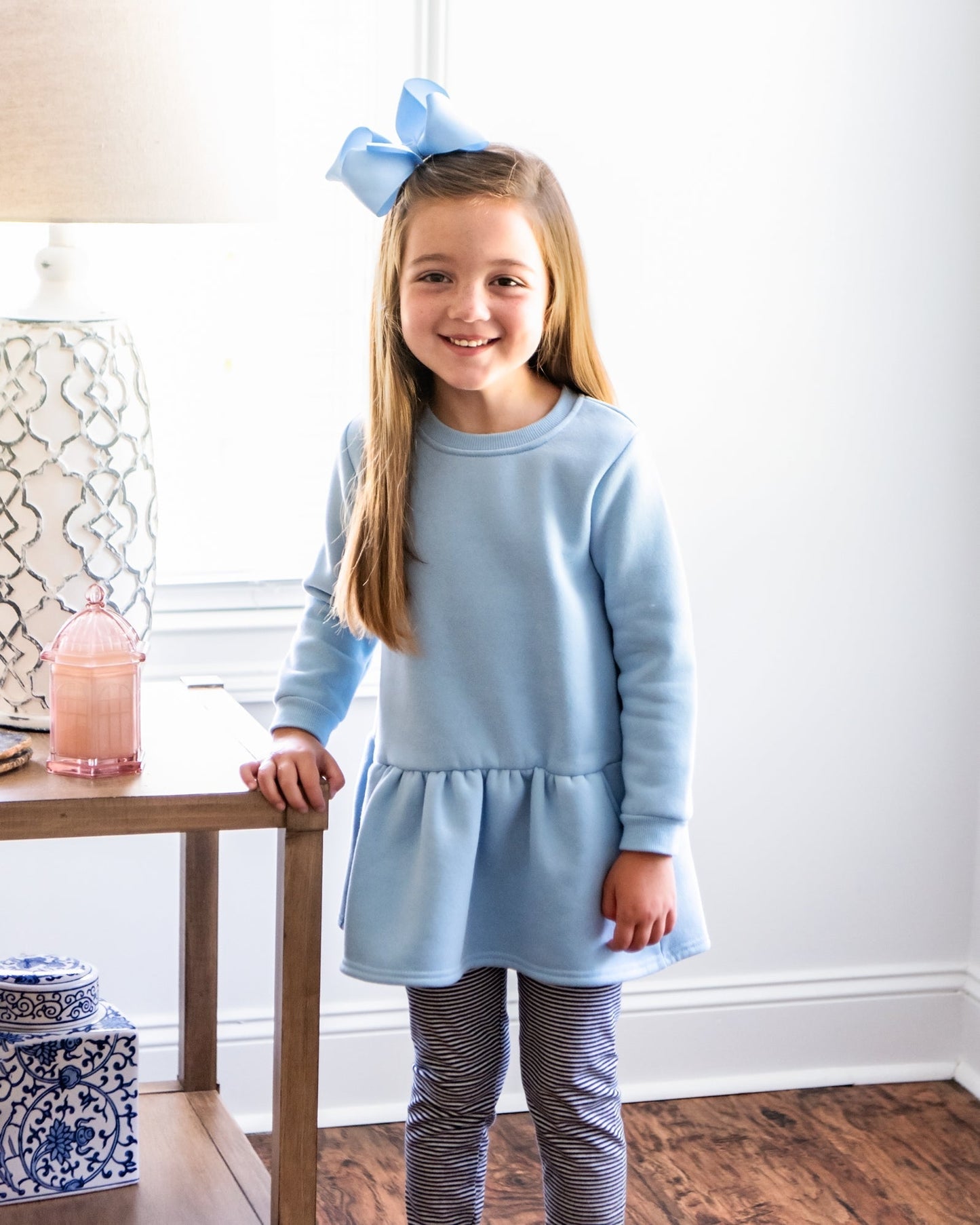 Light Blue Tunic Sweatshirt