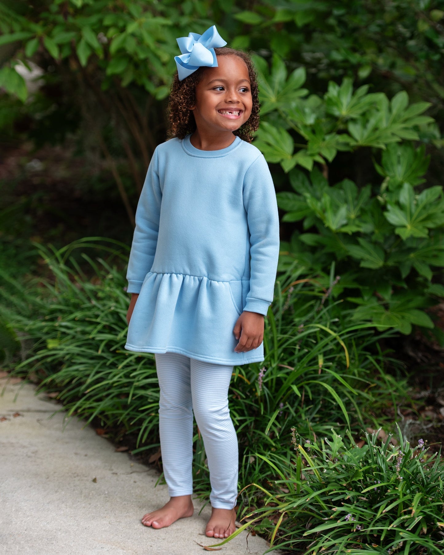 Light Blue Tunic Sweatshirt