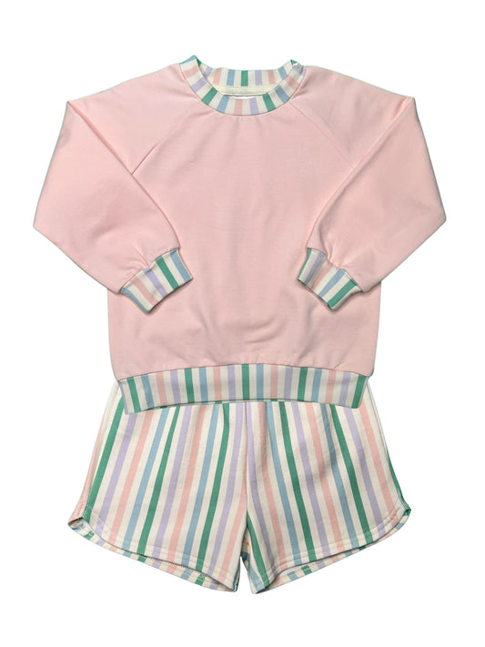 Sweatshirt Set - Multi Stripe