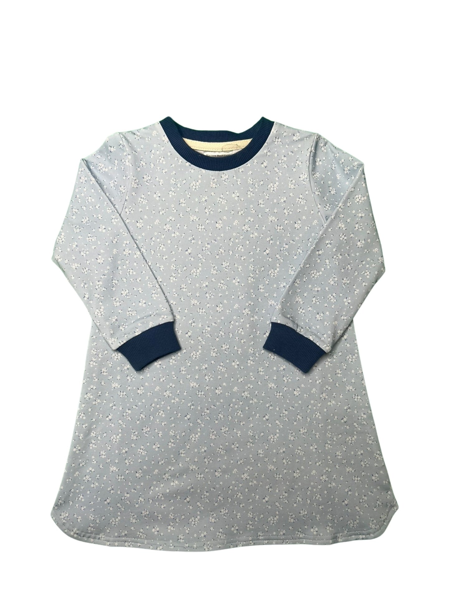 Sweatshirt Dress - Navy/Blue Floral