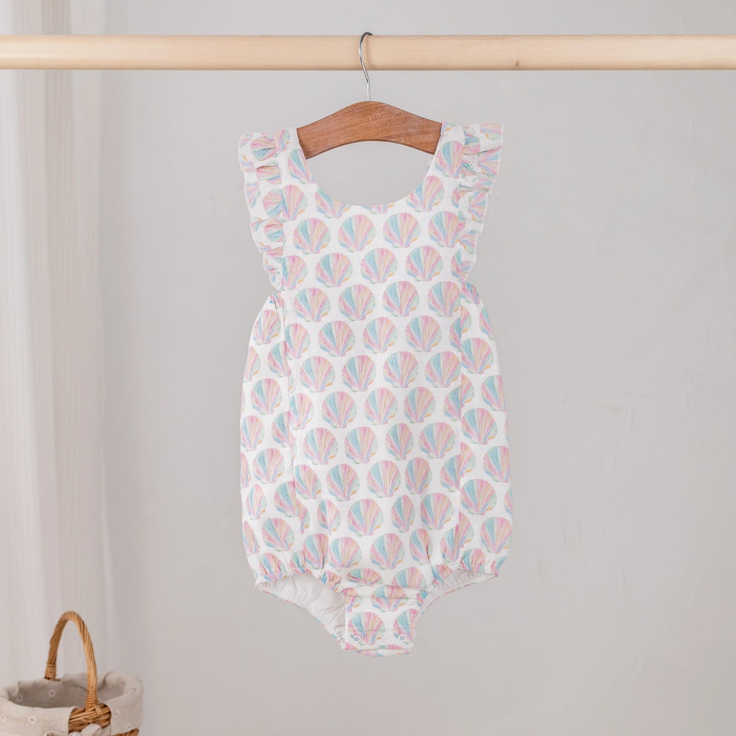 Shell Yeah! Organic Muslin Bubble Romper