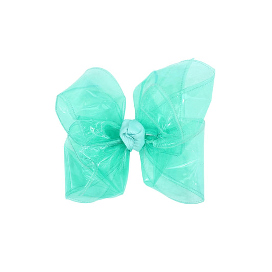 Water Hair Bow - Aquamarine