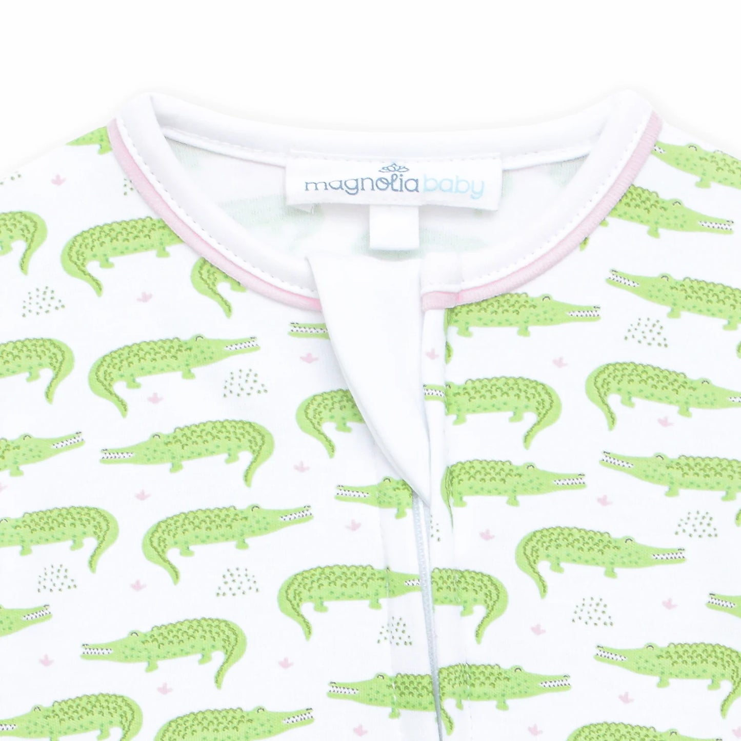 Bayou Baby Print Zip Footie - Pink