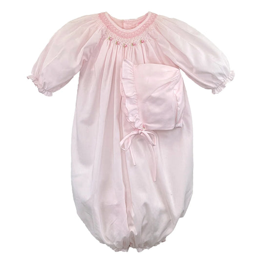Pink Bishop Heirloom Covertible Gown w/ Bonnet
