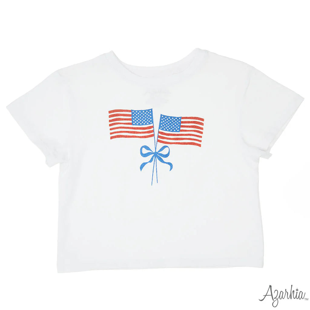 Glitter American Flag Boxy T