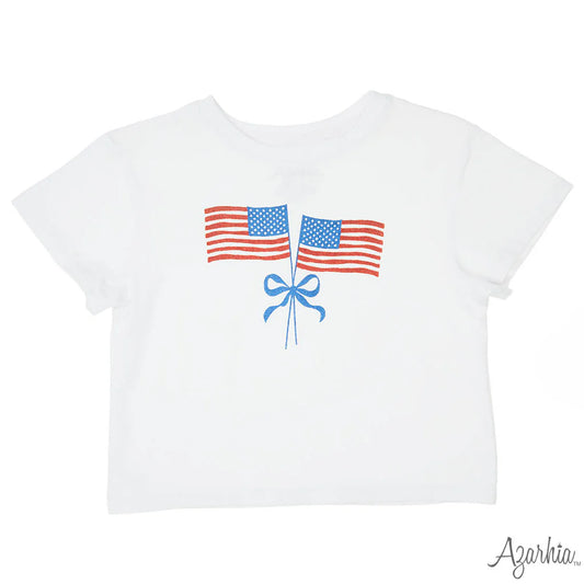 Glitter American Flag Boxy T