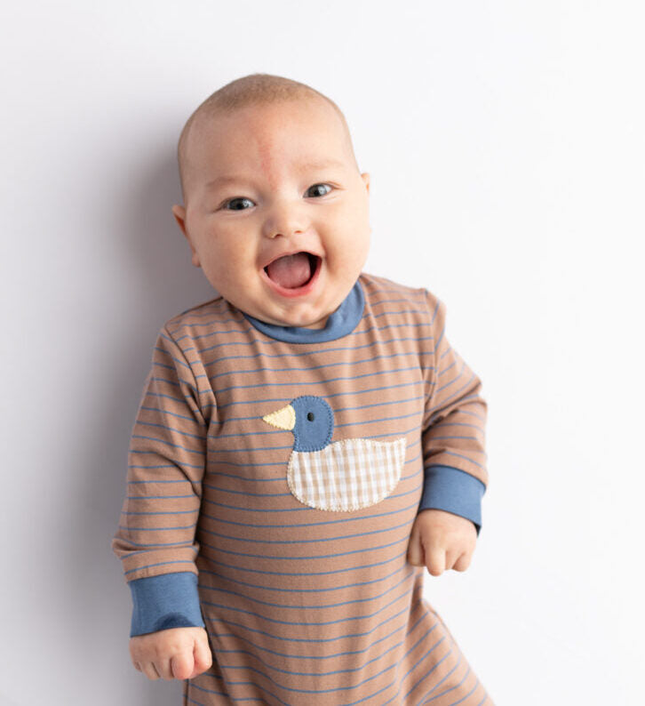 Boys Duck Applique Romper