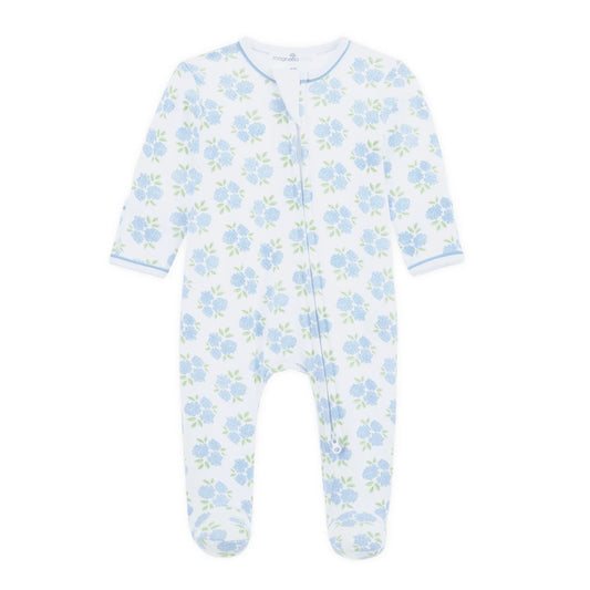 Dreamy Hydrangeas Print Zip Footie
