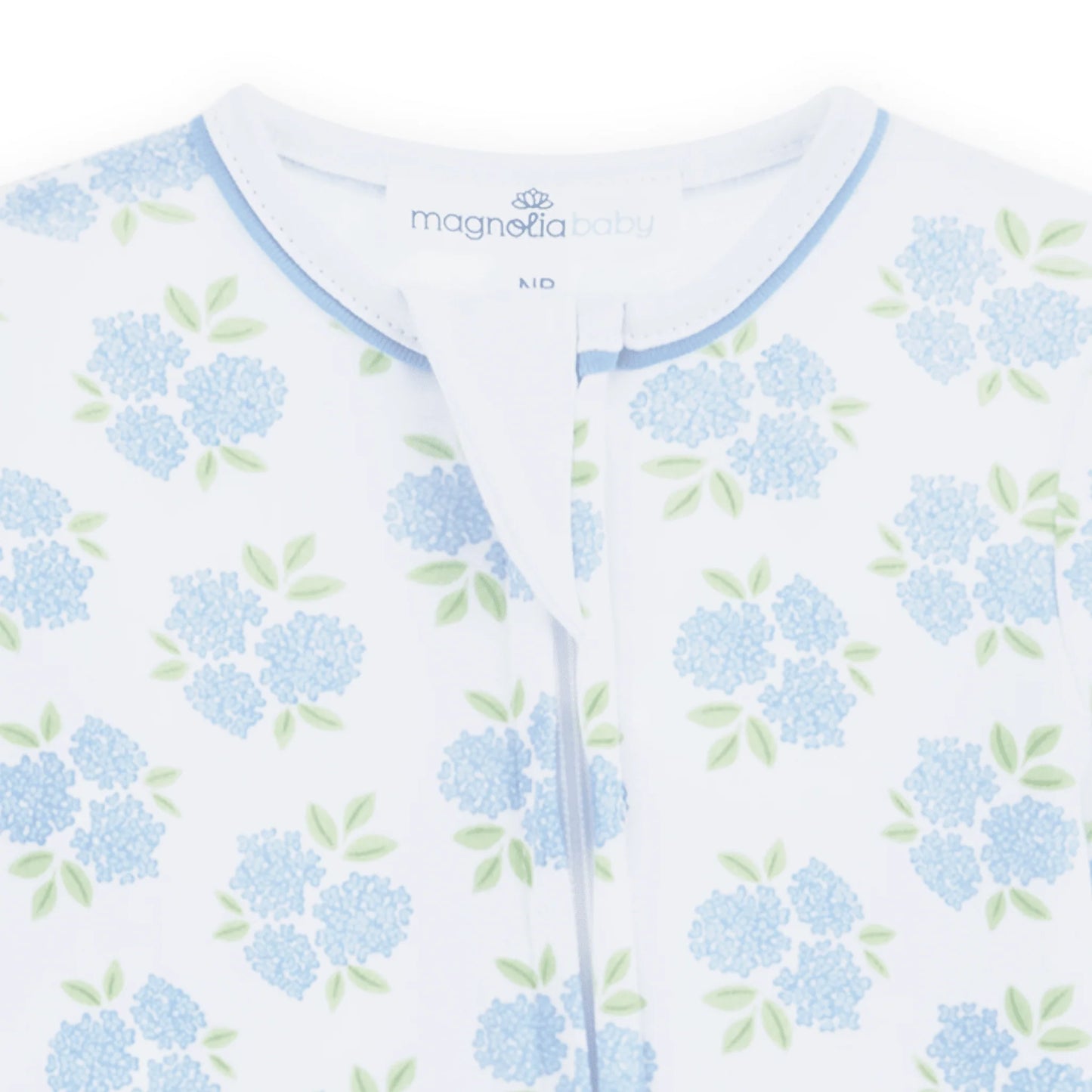 Dreamy Hydrangeas Print Zip Footie