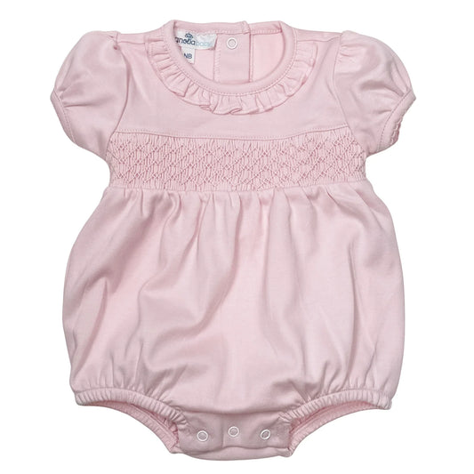 Pink Smocked Bubble