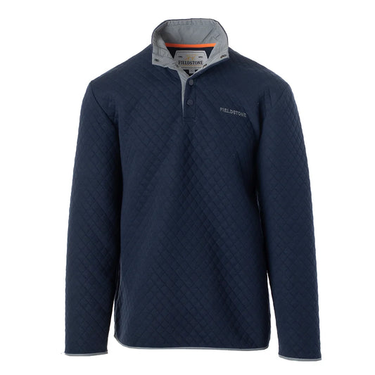 Navy Quilted Pullover