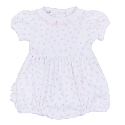 Juliette's Classics Print Ruffle Short Sleeve Bubble