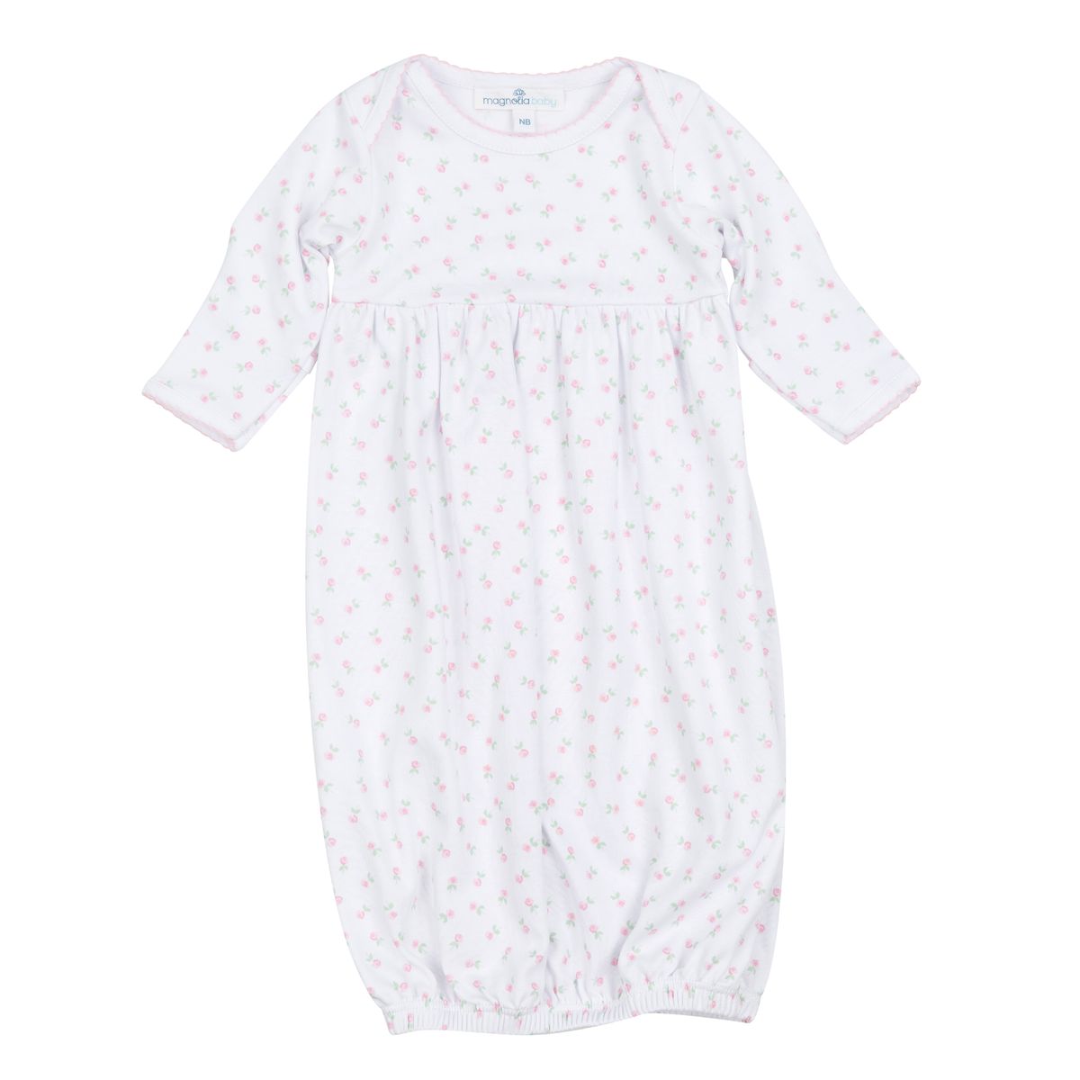 Juliette's Classics Pink Printed Gathered Gown