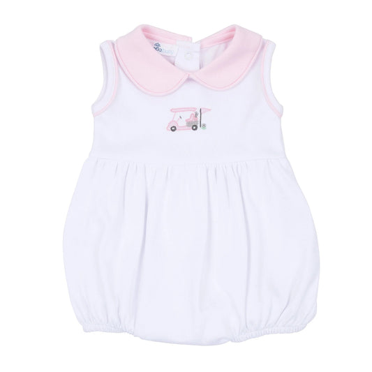 Little Golfer Collared Bubble - Pink