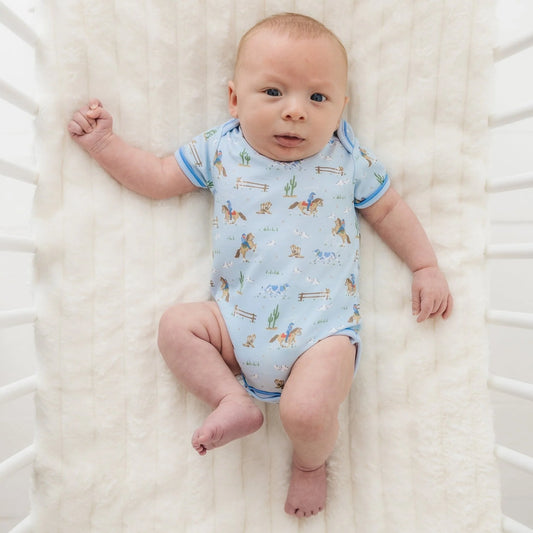Little Wranglers Lap Bodysuit - Sky