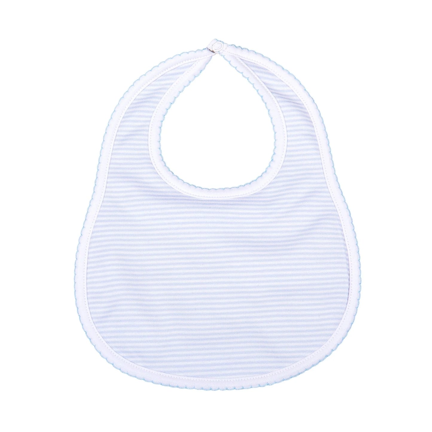Mini Stripes Bib - Light Blue