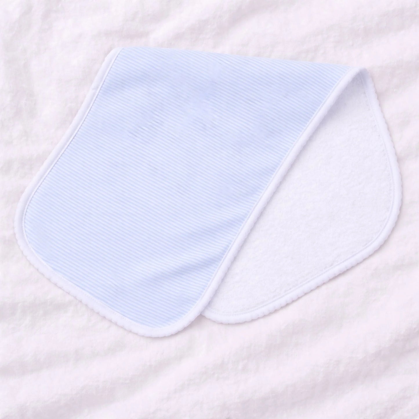 Mini Stripes Burp Cloth - Light Blue