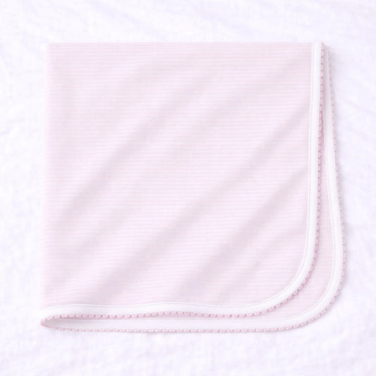 Mini Stripes Receiving Blanket - Pink